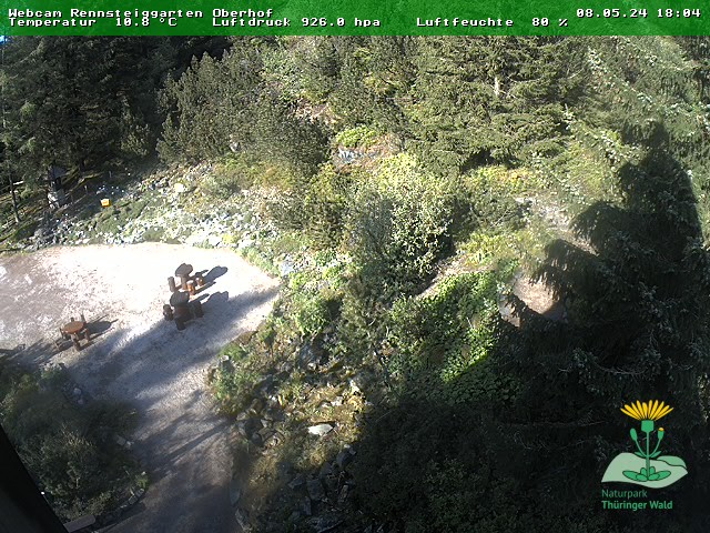 Webcam Oberhof (Rennsteiggarten) zeigen